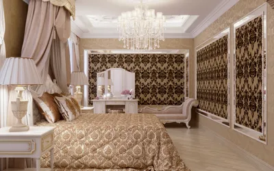 Спальня в классическом стиле (25,85 кв.м)