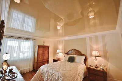 Натяжные потолки в спальню - купить по доступной цене в Королеве | каталог  компании Технос