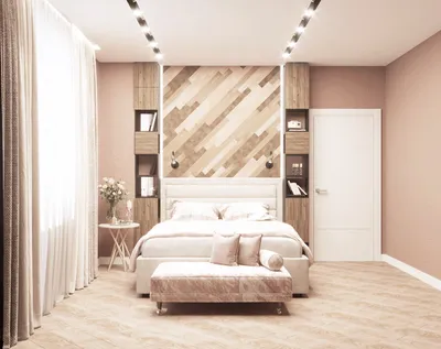 Дизайн интерьера спальни в пудровых оттенках - проект от natalya.buchneva
