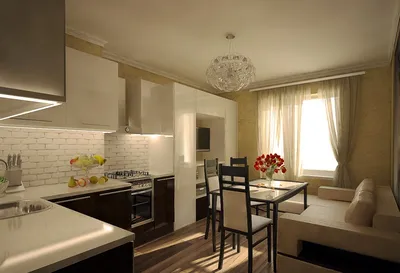Дизайн кухни гостиной 13 кв м — фото интерьеров — Портал о строительстве,  ремонте и дизайне
