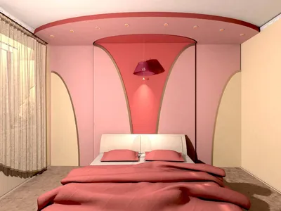 Потолки из гипсокартона для маленькой спальни (57 фото)