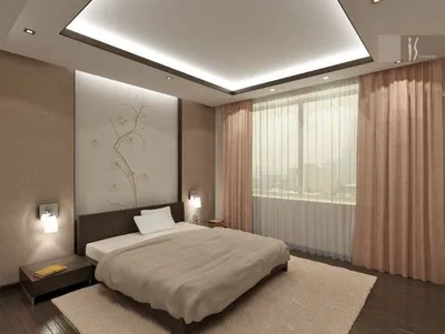 Подсветка потолка в спальне - 60 фото