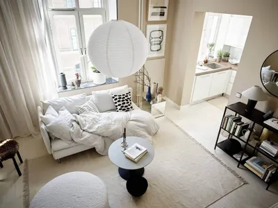 Маленькая квартира со спальней на антресоли в Швеции (31 кв.м)
