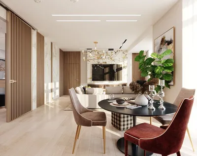 Дизайн интерьера двухкомнатной квартиры 78 кв.м в современном стиле -  портфолио ГК «Фундамент»