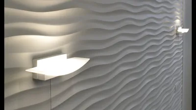 Супер 3D cтена из гипсовых 3d панелей своими руками в спальне !!! - YouTube