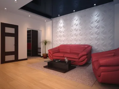 3Д панели в интерьере квартиры