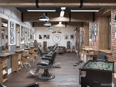 Мужская парикмахерская - Работа из галереи 3D Моделей