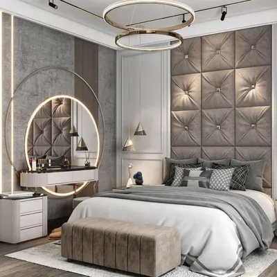 Дизайн спальни в бежевых тонах | Фото 2015