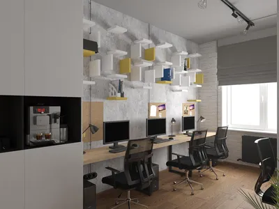 Дизайн - проект интерьера офиса для компании \"Сотрудничество\" в стиле лофт,  2020г.. Индивидуальный дизайн-проект | Дизайн-бюро Подключ в Хабаровске