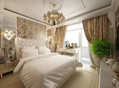Спальня в современном классическом стиле - 74 фото