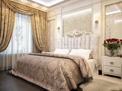 Дизайн спальни в современном стиле: готовый интересный вариант интерьера  хай тек