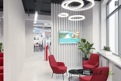 Дизайн офиса продаж туристической компании АнексТур в Москве.