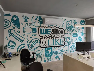 Как оформить офис? ТОП-10 креативных идей для росписи рабочего пространства