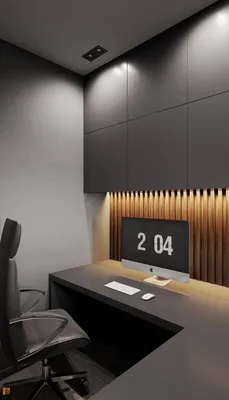 Фото дизайн домашнего кабинета из проекта «Интерьер квартиры в современном  стиле, ЖК «Симв ол», 64 … | Дизайн домашнего кабинета, Дизайн офисного  интерьера, Интерьер