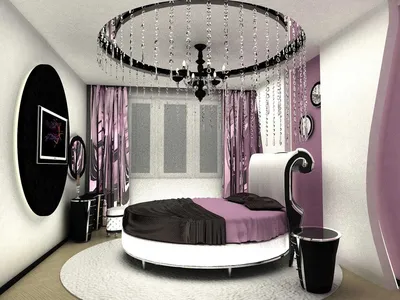Современная спальня с круглой кроватью | Круглые кровати, Красивые спальни,  Интерьер