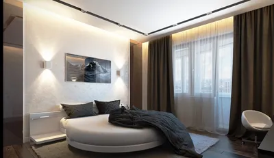 2023 СПАЛЬНИ фото небольшая спальня с круглой кроватью, Киев, Студия  дизайна интерьера ANNGLI