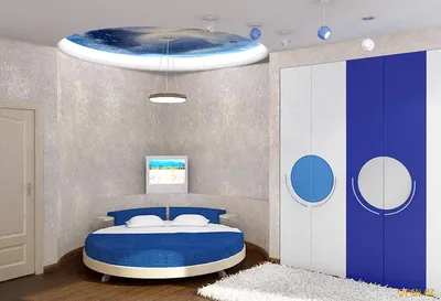 Дизайн интерьера спальни с круглой кроватью, фото - Интернет-журнал Inhomes