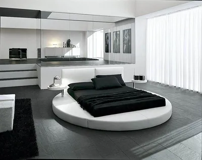 Итальянская круглая кровать, отличительные внешние особенности
