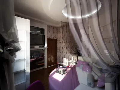 Дизайн-проект спальни с круглой кроватью. Abitant Москва