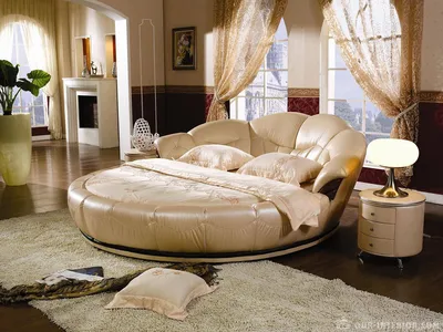 Круглая кровать в интерьере квартиры - эксклюзивно на Our-Interior.com