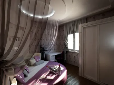 Дизайн-проект спальни с круглой кроватью. Abitant Москва