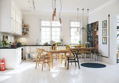 Кухня в скандинавском стиле — правильное оформление дизайна