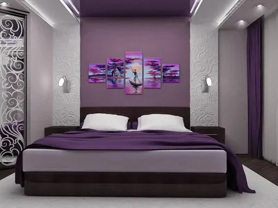 Стильная спальня с темными обоями Стоковое Фото - изображение насчитывающей  самомоднейше, роскошь: 147128254