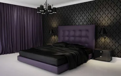Спальня с темными обоями: как оживить дизайн интерьера