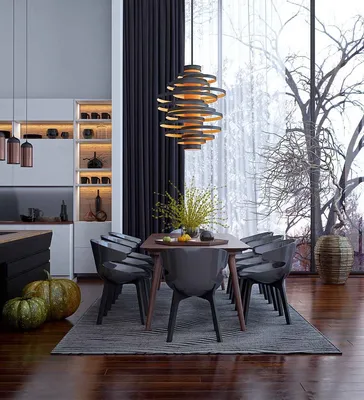 Элегантный дизайн интерьера столовых на любой вкус