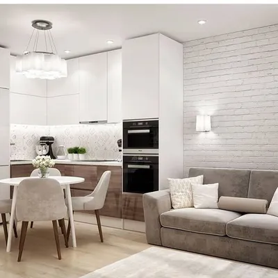 Идеи для кухни-гостиной pe Instagram: „🔸Кухня-гостиная 17 кв.м.🔸 ⠀  Дизайнер @gandiint_design86 ⠀ Ставьт е лайк,если мои посты п… | Интерьер  кухни, Кухня, Интерьер