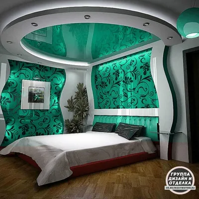 Дизайн потолка в комнате - 70 фото