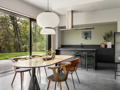 Кухни-столовые в современном стиле – 135 лучших фото дизайна интерьера  столовой | Houzz Россия