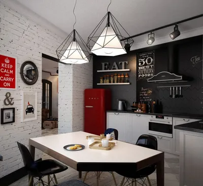 Маленькая кухня в стиле лофт своими руками в квартире: фото