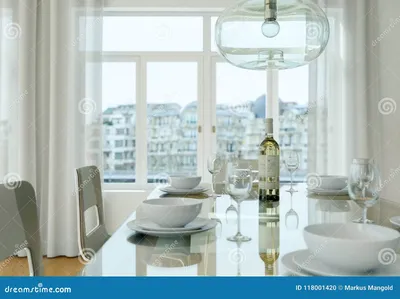 Дизайн интерьера столовой в современной квартире Редакционное Изображение -  иллюстрации насчитывающей имущество, стул: 118001420
