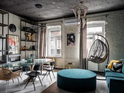 Столовые в стиле лофт – 135 лучших фото дизайна интерьера столовой | Houzz  Россия