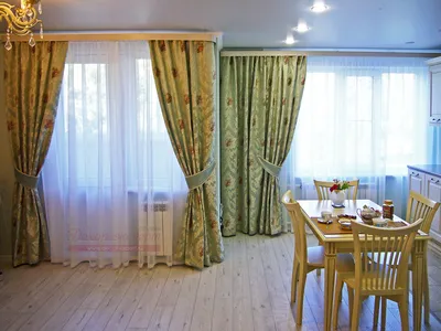 Шторы в гостиную-столовую для гостеприимных хозяев из Тольятти.