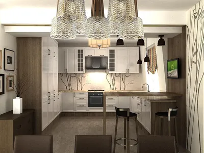 Дизайн проект квартиры в Москве. Кухня-столовая | Студия дизайна интерьера  СтройДом Дизайн Декор