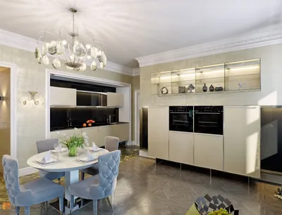Просторная кухня-столовая на площади Чернышевского, квартира 120 кв.м.