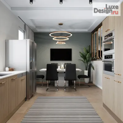 Дизайн интерьера кухни \"Кухня-столовая в частном доме\" | Портал Люкс-Дизайн .RU