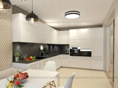 Кухня - столовая в 2-х комнатной квартире (Дизайн-студия Малина) — Диванди
