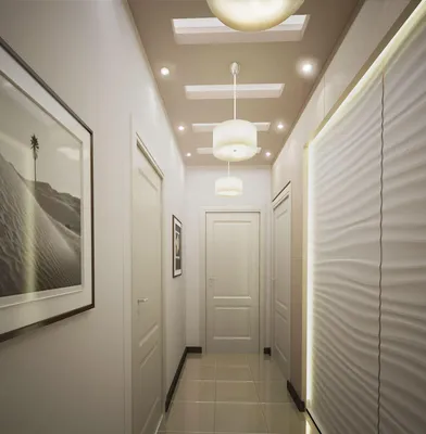 Освещение в коридоре потолочное и естественное, подсветка длинной и узкой  прихожей в квартире и доме, светодиодные лампы и люстры в интерьере