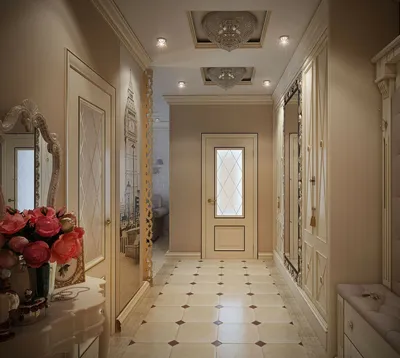 Красивый коридор в частном доме - 70 фото