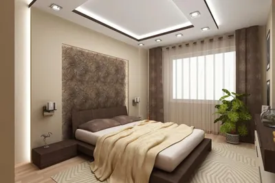 Дизайн спальни 15 м2 в современном стиле | Ceiling design bedroom, Pop  false ceiling design, False ceiling bedroom