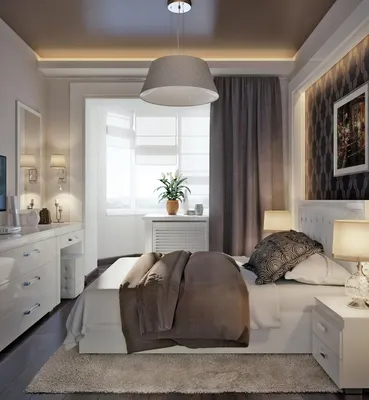 Дизайн спальни с балконом 2016 » Картинки и фотографии дизайна квартир,  домов, коттеджей
