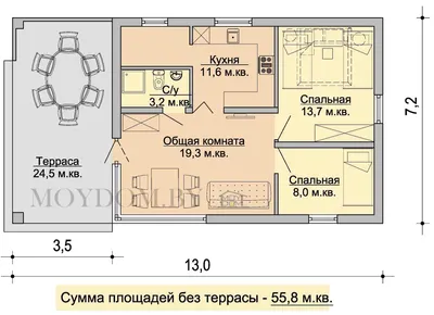 Дом баня 6 на 5 под ключ, проект и цена на строительство в Москве