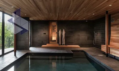 Двухэтажная баня с бассейном и бильярдом - Малые Карелы