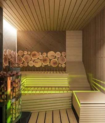 765 дизайн проект бани из термоосины печь из талькохлорита | Sauna3D