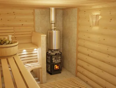 725 дизайн проект русской бани с кирпичной печью - Sauna3D