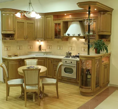 Кухни из дерева: Деревянная кухня из массива, дизайн, фото