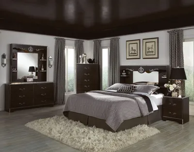 Спальня с темной мебелью: подбор дизайна и выбор мебели для разных  вариантов комнат